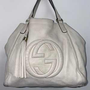 Grey Leather Gucci Bag